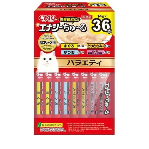 いなば CIAO エナジーちゅ～る BOX バラエティ 504g(14gx36本) ◆賞味期限 2028年1月