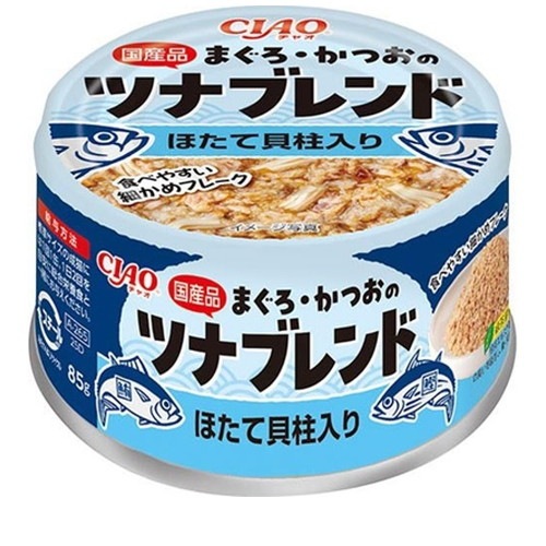 いなば CIAO まぐろ・かつおのツナブレンド ほたて貝柱入り 85g ◆賞味期限 2028年10月