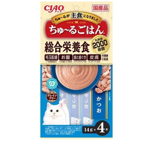 いなば CIAO ちゅ～るごはん かつお 14g×4本 ◆賞味期限 2027年11月