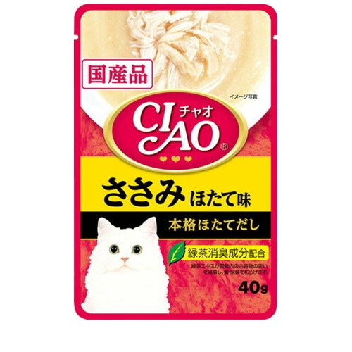 いなば チャオ パウチ ささみほたて味 40g ◆賞味期限 2027年12月