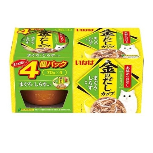 いなば 金のだしカップ 4個パック まぐろ・しらす入り 70g×4個 ◆賞味期限 2027年9月