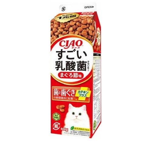 CIAO すごい乳酸菌クランキー 牛乳パック まぐろ節味 400g ◆賞味期限 2027年4月
