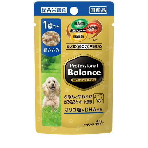 ペットライン プロフェッショナル・バランス 1歳から成犬用 鶏ささみ(40g) ◆賞味期限 2026年7月