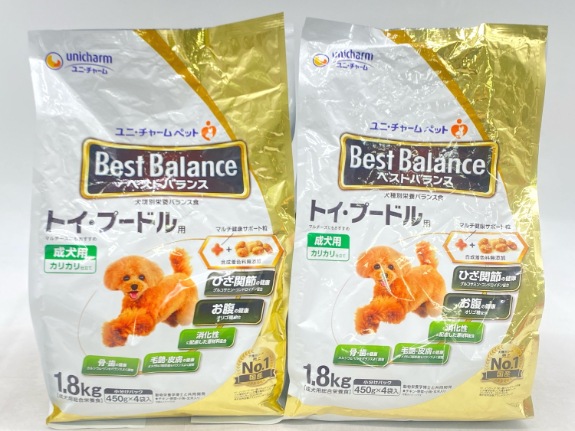 【訳あり】2個セット！ベストバランス トイ・プードル用 カリカリ仕立て 1.8kg 成犬 ◆賞味期限 2027年6月