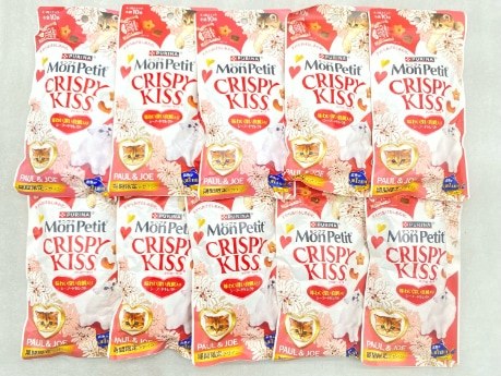 【訳あり】10個セット！モンプチ クリスピーキッス シーフードセレクト 30g 成猫 ◆賞味期限 2026年12月