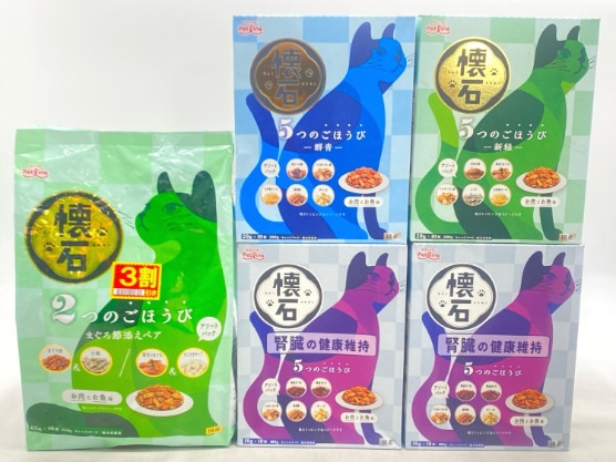 【訳あり】5個セット！ペットライン 懐石 5つのごほうび 成猫 ◆賞味期限 2026年8月