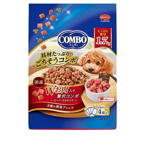 コンボ Wお肉入り 贅沢コンボ ビーフ･ささみ入り (1.7kg) ◆賞味期限 2026年8月