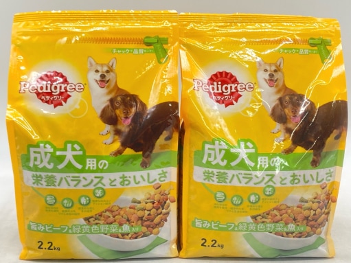 【訳あり】2個セット！ペディグリー 旨みビーフ&緑黄色野菜&魚入り 2.2kg 成犬 ◆賞味期限 2026年8月