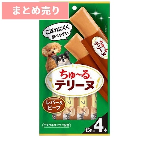 ★6個まとめ売り★いなば ちゅ～るテリーヌ レバー＆ビーフ(15g×4本) ◆賞味期限 2027年9月