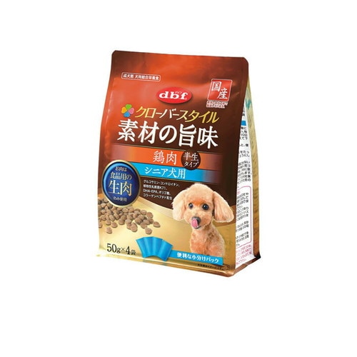 デビフ クローバースタイル 素材の旨味 鶏肉 シニア犬用 半生タイプ 200g(50g×4袋) ◆賞味期限 2026年12月