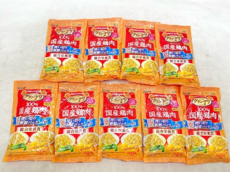【訳あり】9個セット！グラン・デリ 100％国産鶏肉パウチ 15g×8 ◆賞味期限 2026年12月