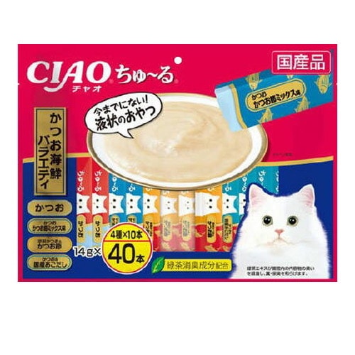 CIAOちゅ～る かつお海鮮バラエティ 14gx40本 ◆賞味期限 2028年2月