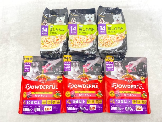 【訳あり】6個セット！シニア シーザー ごろっと蒸しささみ ビューティープロ パウダフル チキン味 ◆賞味期限 2027年2月