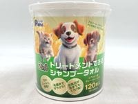 【訳あり】P.one 2in1 トリートメントできるシャンプータオル 120枚入 成犬 成猫