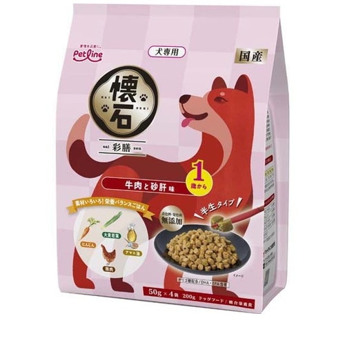 ペットライン 懐石 彩膳 1歳から 牛肉と砂肝味(200g) ◆賞味期限 2027年1月