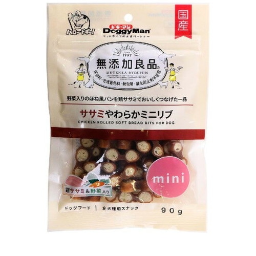 ドギーマン 無添加良品 ササミやわらかミニリブ 90g ◆賞味期限 2027年1月