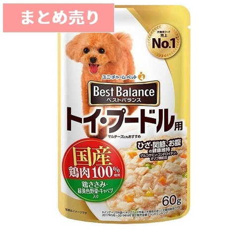 ★12個まとめ売り★ベストバランス 国産鶏ささみパウチ トイ・プードル用 60g ◆賞味期限 2027年7月