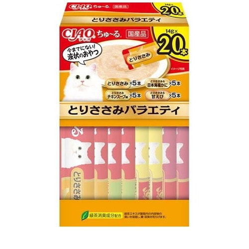 いなば CIAO ちゅ～る とりささみバラエティ BOX 280g(14gx20本入) ◆賞味期限 2027年12月