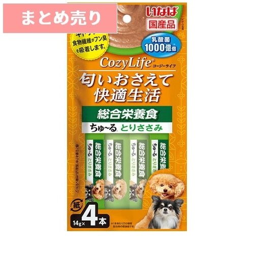 ★6個まとめ売り★いなば Cozy Lifeちゅーる 総合栄養食 とりささみ 14g×4本 ◆賞味期限 2027年7月