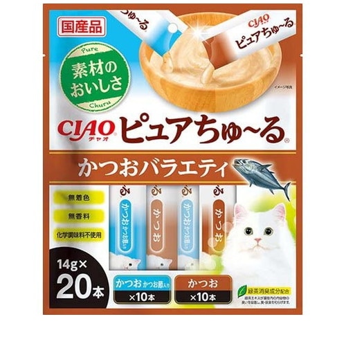 いなば CIAO ピュアちゅ～る かつおバラエティ 280g(14gx20本) ◆賞味期限 2027年4月