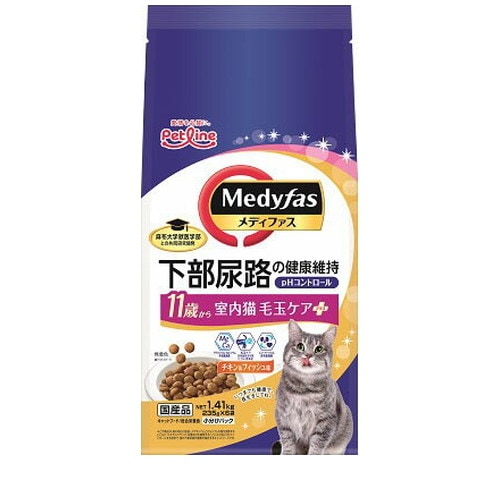 メディファス 毛玉ケアプラス 11歳から チキン&フィッシュ味 1.41kg(235gx6袋) ◆賞味期限 2027年1月