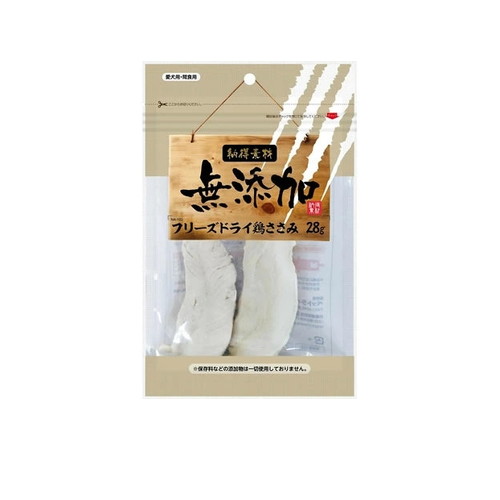 ペットライブラリー 納得素材 犬用フリーズドライ鶏ささみ(28g) ◆賞味期限 2027年1月
