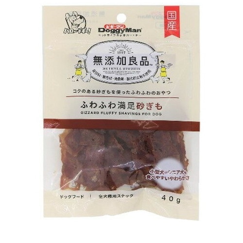 ドギーマン 無添加良品 ふわふわ満足 砂ぎも(40g) ◆賞味期限 2026年12月
