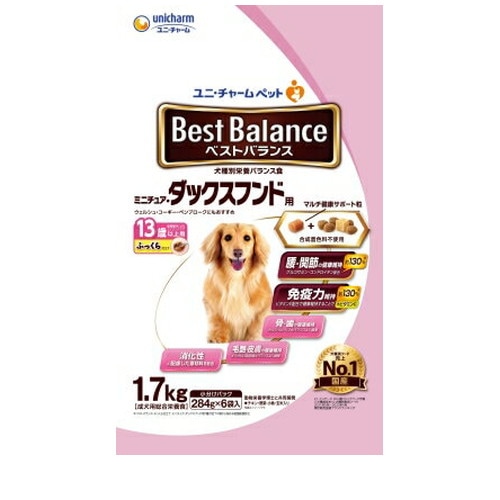 ベストバランス ふっくら仕立て ミニチュア・ダックスフンド用 13歳以上用 1.7kg ◆賞味期限 2027年1月