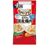 グラン・デリ 国産鶏ささみ パウチ ジュレ 成犬用 バラエティ ブロッコリー入り、かぼちゃ入り 80g×4個パック ◆賞味期限 2028年1月