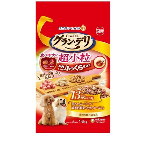 グラン・デリ ふっくら仕立て 食べやすい超小粒 13歳以上用 1.6kg ◆賞味期限 2027年4月