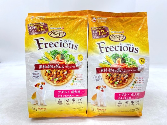 【訳あり】2個セット！グラン・デリ フレシャス チキン&小魚入り 1kg 成犬 ◆賞味期限 2027年2月