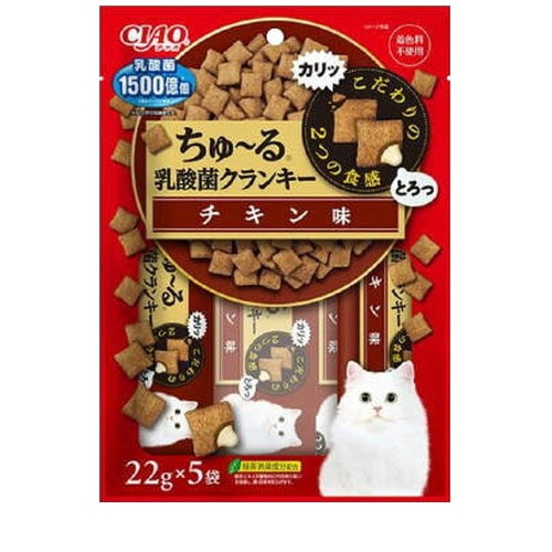 CIAO ちゅ～る 乳酸菌クランキー チキン味 22gx5袋 ◆賞味期限 2027年4月