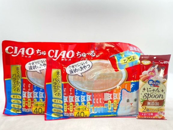 【訳あり】3個セット！いなば CIAOちゅ～る 銀のスプーン にゃんSpoon 成猫 ◆賞味期限 2026年10月