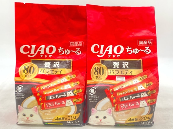 【訳あり】2個セット！いなば CIAOちゅ～る 贅沢バラエティ 14gx80本 成猫 ◆賞味期限 2026年10月