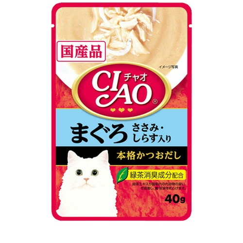 いなば チャオ パウチ まぐろささみ・しらす入り 40g ◆賞味期限 2028年4月
