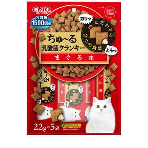 CIAO ちゅ～る乳酸菌クランキー まぐろ味 22g×5袋 ◆賞味期限 2027年6月
