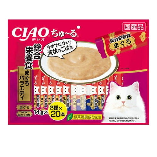 いなば CIAO チャオ ちゅ～る 総合栄養食 まぐろバラエティ 14g×40本入り ◆賞味期限 2027年6月