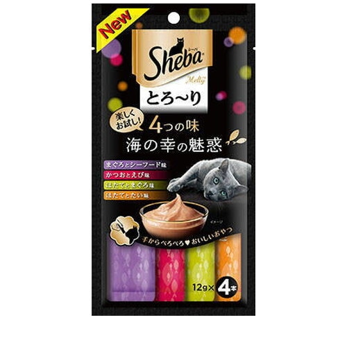 シーバ とろ～り メルティ 4つの味 海の幸の魅惑 SMT18(12g×4P) ◆賞味期限 2027年5月