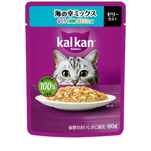カルカン パウチ 海の幸ミックス まぐろ・白身魚・ほたてだし入り (60g)KP123 ◆賞味期限 2027年1月