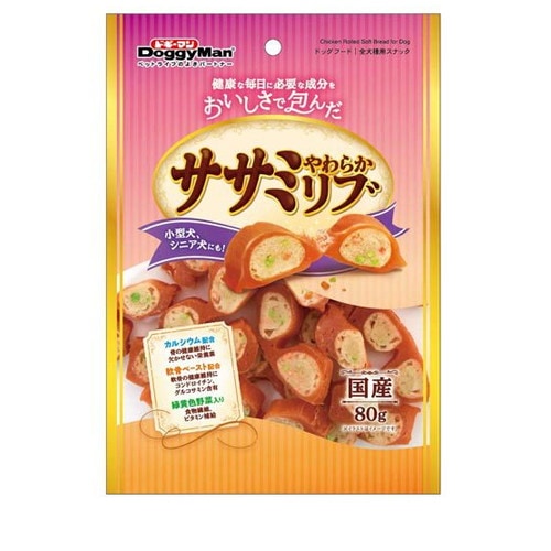 ドギーマン ササミやわらかリブ 80g ◆賞味期限 2027年6月