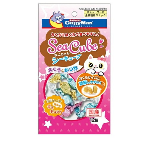 ドギーマン ねこちゃんシーキューブ まぐろとかつお 12個 ◆賞味期限 2027年2月
