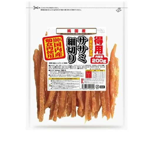 純国産 得用 小麦粉不使用 ササミ細切り 200g ◆賞味期限 2027年4月