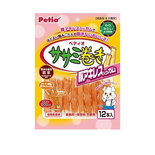 ササミ巻き 豚アキレス入りガム(12本) ◆賞味期限 2027年3月