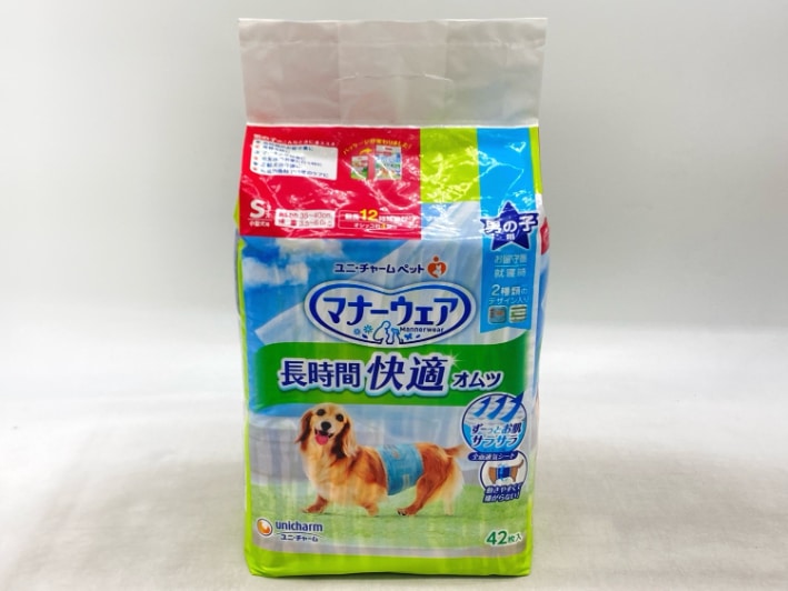 【訳あり】マナーウェア 長時間快適オムツ Sサイズ 小型犬用 男の子用 42枚入 成犬