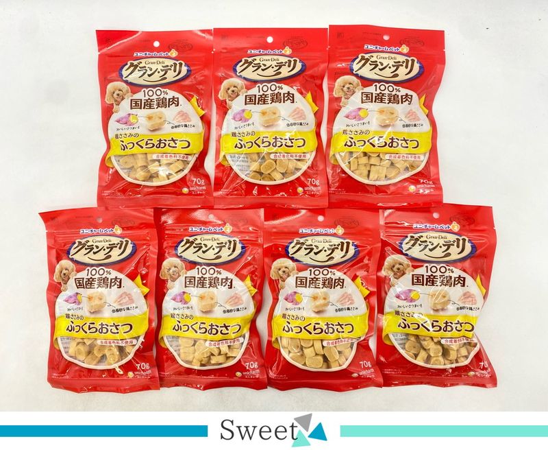【S05-0704】7個セット！グラン・デリ 鶏ささみのふっくらおさつ 70g 成犬 ドッグフードおやつ ◆賞味期限 2026年10月31日