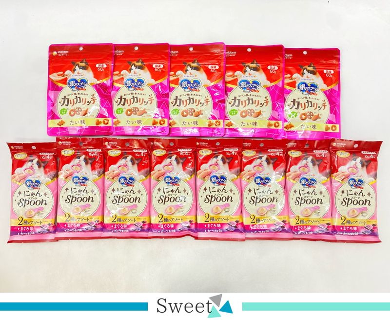 【S09-0103】13個セット！銀のスプーン カリカリッチ にゃんSpoon 成猫 キャットフードおやつ ◆賞味期限 2026年9月30日