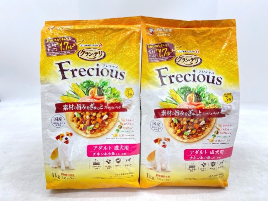 【訳あり】2個セット！グラン・デリ フレシャス チキン&小魚入り 1kg 成犬 ◆賞味期限 2027年2月