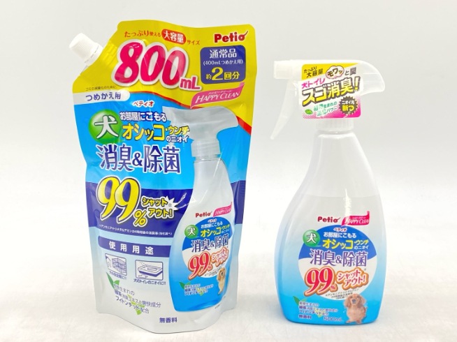 【訳あり】2個セット！ペティオ ハッピークリーン 本体(500ml)＆詰め替え(800ml)セット 成犬