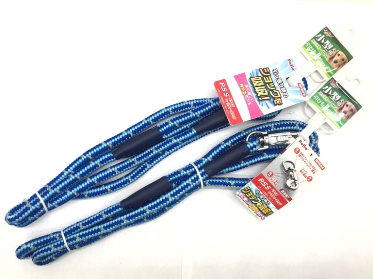 【訳あり】2個セット！ペティオ NEW ソフトショックリード 10mm ブルー 小型犬用 成犬