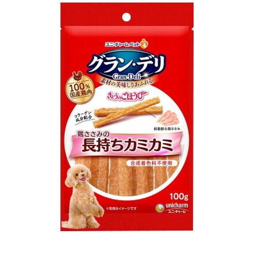 ユニチャーム グラン・デリ きょうのごほうび 長もちカミカミささみ 100g ◆賞味期限 2027年2月